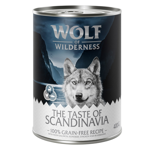 Ekonomipack: Wolf of Wilderness The Taste Of 24 x 400 g - The Taste Of Scandinavia