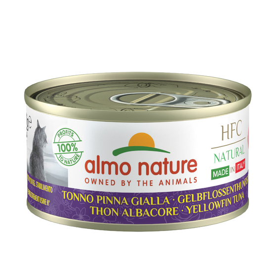 Almo Nature HFC Natural Made in Italy 6 x 70 g - Gulfenad tonfisk
