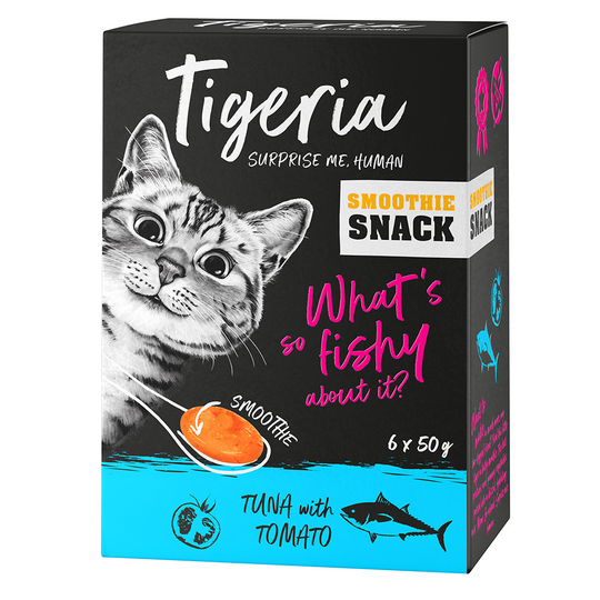 Tigeria Smoothie Snack 6 x 50 g - Tonfisk & tomat