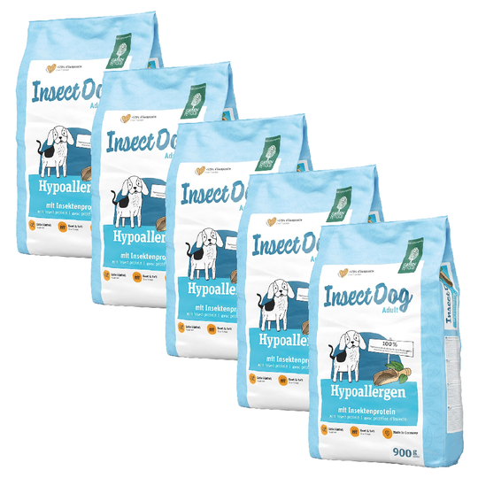 Green Petfood InsectDog Hypoallergen - 4,5 kg (5 x 900 g)