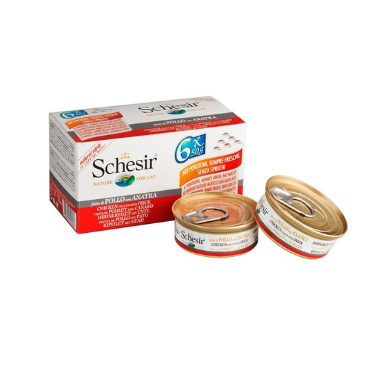 Schesir Adult Multipack Kyckling & Anka 6 x 50 g