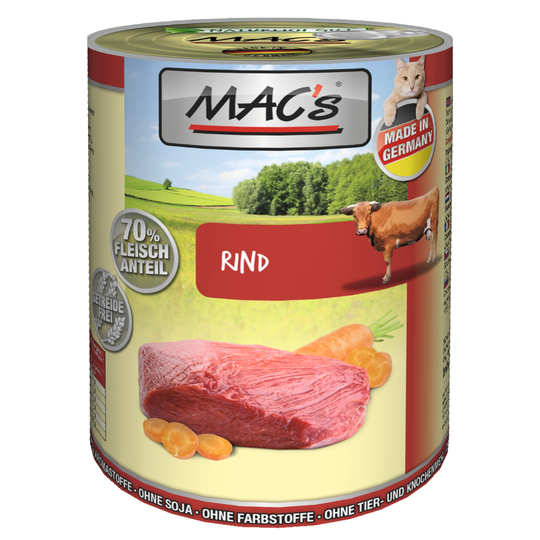 Ekonomipack: MAC's Cat kattfoder 12 x 400 g - Nötkött