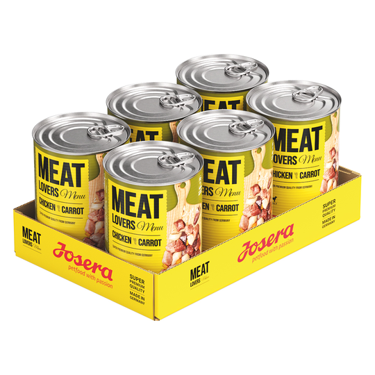Ekonomipack: Josera Meatlovers Menü 12 x 400 g - Kyckling & morötter