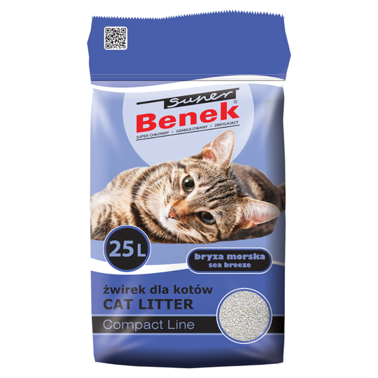 Super Benek Compact Ocean Breeze kattsand - 25 l (ca 20 kg)