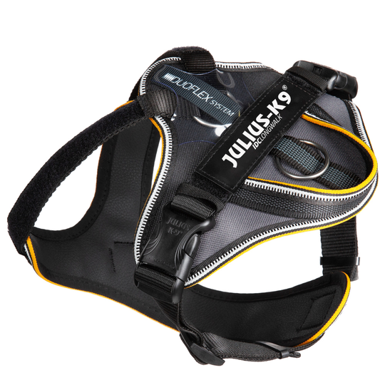 JULIUS-K9 IDC® Longwalk sele svart/grå - stl M: bröstomfång 56 -76 cm