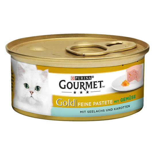 24 + 12 på köpet! 36 x 85 g Gourmet Gold - Fin paté - Sej & morötter