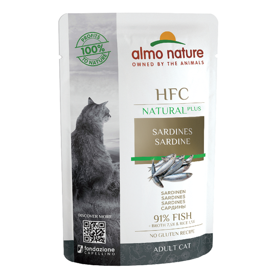 Almo Nature HFC Natural Plus 6 x 55 g - Sardiner