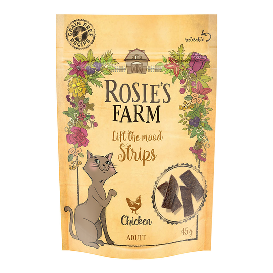 45 g Rosie's Farm Snack "Strips" till sparpris! - Chicken 45 g
