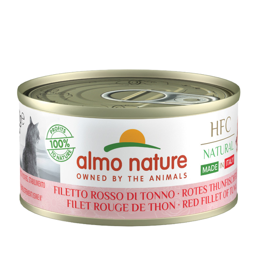 Ekonomipack: Almo Nature HFC Natural Made in Italy 24 x 70 g - Röd tonfiskfilé