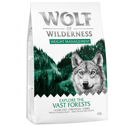 1 kg Wolf of Wilderness till sparpris! - Adult Explore The Vast Forests - Weight Management