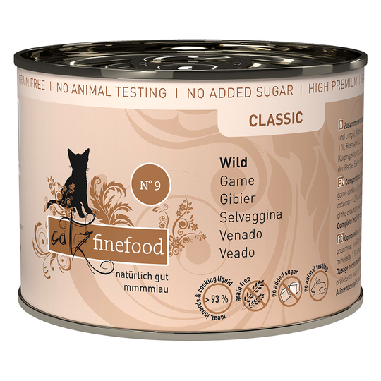 Ekonomipack: catz finefood på burk 12 x 200 g - Vilt