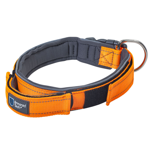 ArmoredTech Dog Control hundhalsband, orange - Stl. M: halsomfång 39-45 cm, bredd 35 mm