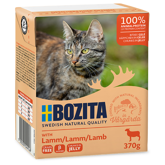 6 x 370 g Bozita bitar i gelé eller sås till sparpris! - Lamm i gelé