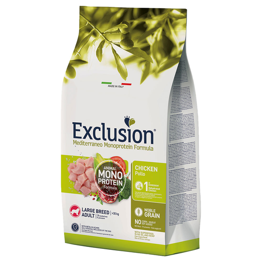 Exclusion Mediterraneo Adult Large med kyckling Ekonomipack: 2 x 12 kg