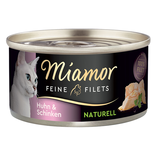 Ekonomipack: Miamor Fine Filets Naturelle 24 x 80 g - Kyckling & skinka