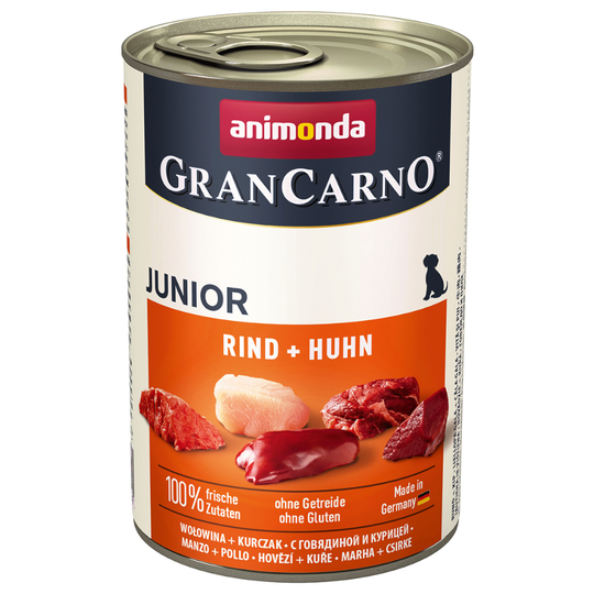 Ekonomipack: Animonda GranCarno Original 24 x 400 g - Junior: Nötkött & kyckling