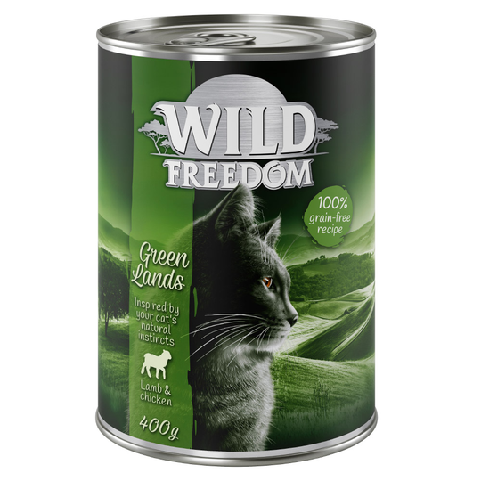 Ekonomipack: Wild Freedom Adult 24 x 400 g - Green Lands - Lamb & Chicken