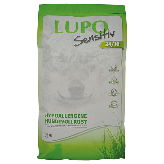 Lupo Sensitiv 24/10 hundfoder - spannmålsfritt - 15 kg