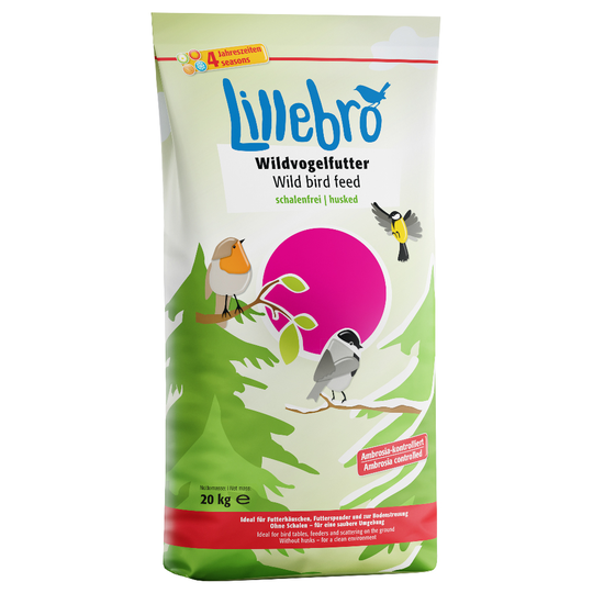 Lillebro vildfågelfoder utan skal 20 kg