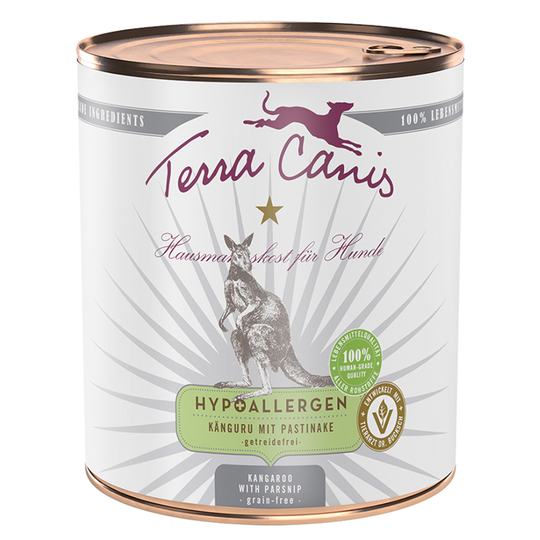 Ekonomipack: Terra Canis Hypoallergenic 12 x 800 g - Känguru med palsternacka