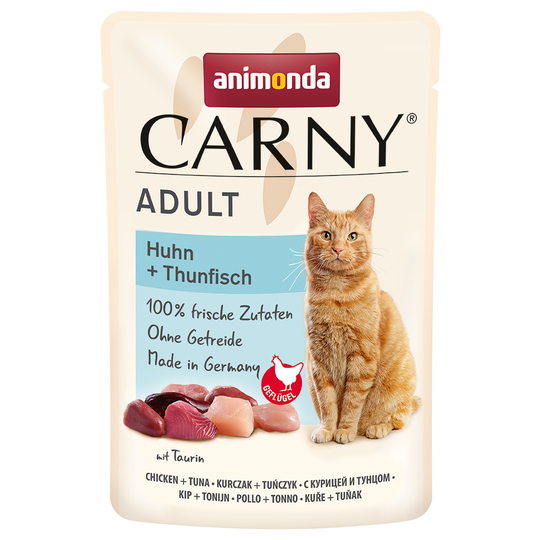 Animonda Carny Pouch 12 x 85 g - Kyckling & tonfisk