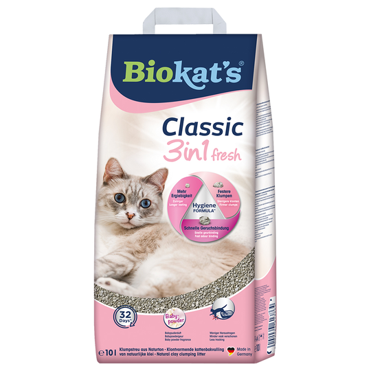 Biokat's Classic Fresh 3in1 babypuderdoft 10 l