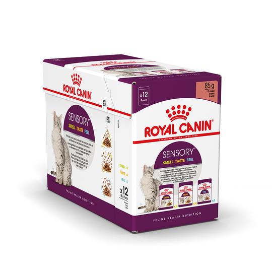 Provpack: Royal Canin Sensory Smell Taste Feel Mixpack i sås - 48 x 85 g