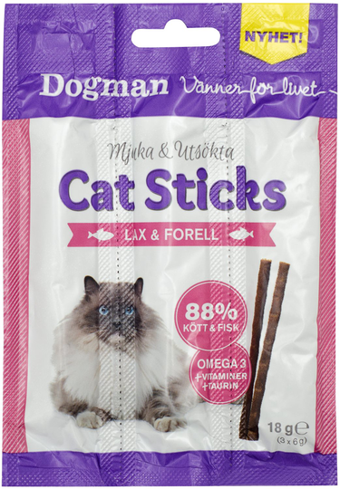 Cat Stix med Lax/Forell - 18g påse