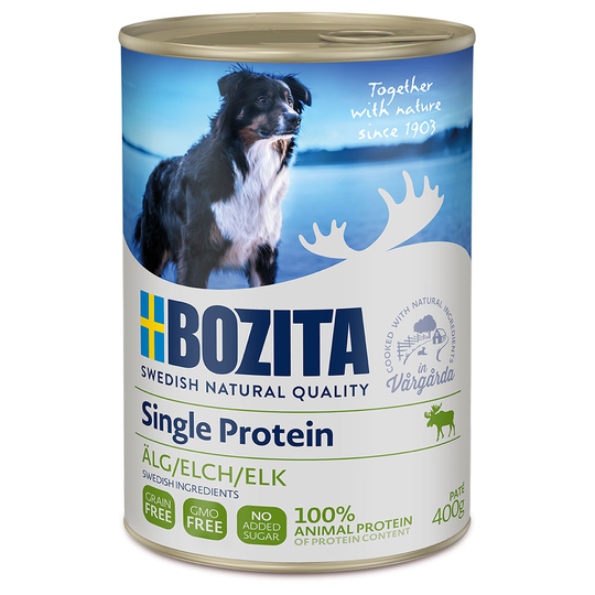 Ekonomipack: Bozita Single Protein Paté 24 x 400 g - Älg