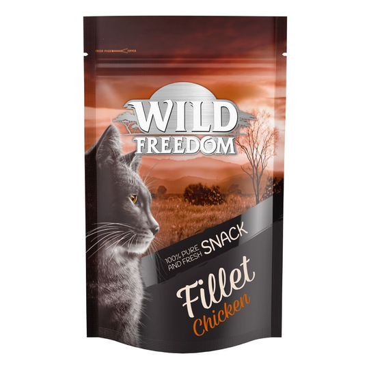 2 + 1 på köpet! 3 x 100 g Wild Freedom Freeze-Dried Snacks kattgodis - Filets Kyckling 100 g