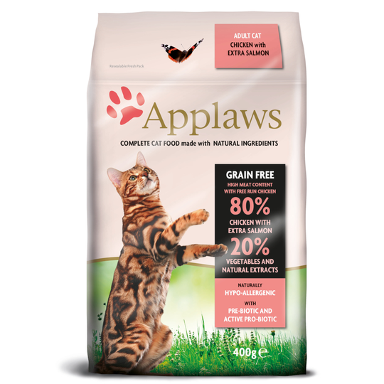 Halva priset! 400 g Applaws kattfoder - Chicken & Salmon