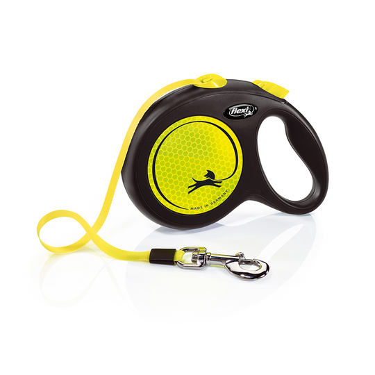 flexi New Neon Tape bandkoppel 5 m - L: upp till 50 kg