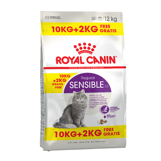 Royal Canin Regular Sensible 33 - 10 kg + 2 kg på köpet!