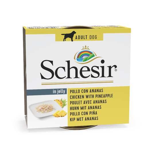 Ekonomipack: Schesir 12 x 150 g - Kyckling & ananas
