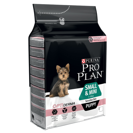 Pro Plan Small & Mini Puppy Sensitive Skin OPTIDERMA - Ekonomipack: 3 x 3 kg