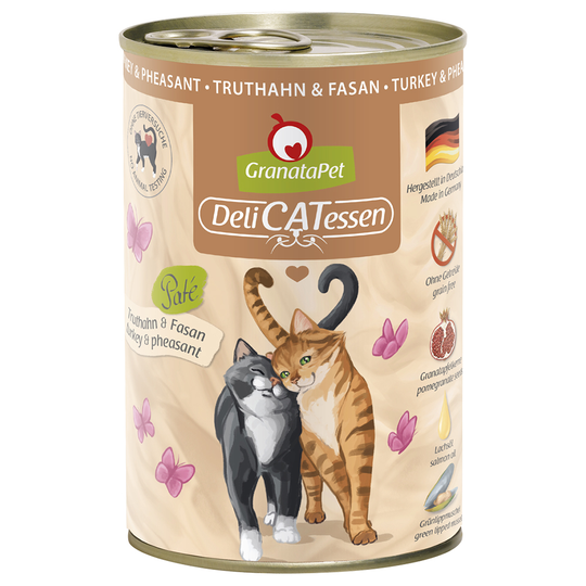 GranataPet DeliCatessen 6 x 400 g - Kalkon & fasan