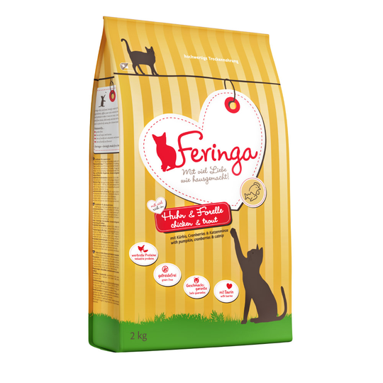 Ekonomipack: Feringa torrfoder 12 / 13 kg Adult Kyckling & öring 12 kg (6 x 2 kg)