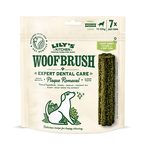 Lily's Kitchen Woofbrush Dental Chew Dentaltugg Medium 7-pack