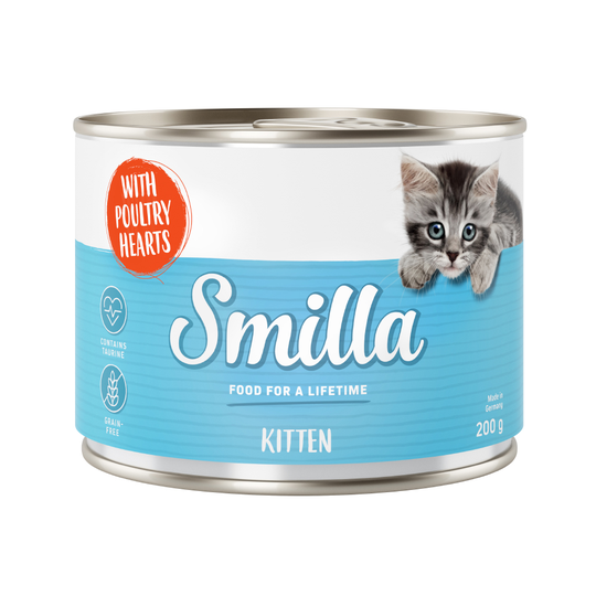 Smilla Kitten 6 x 200 g - Blandpack: Kyckling & kalvkött