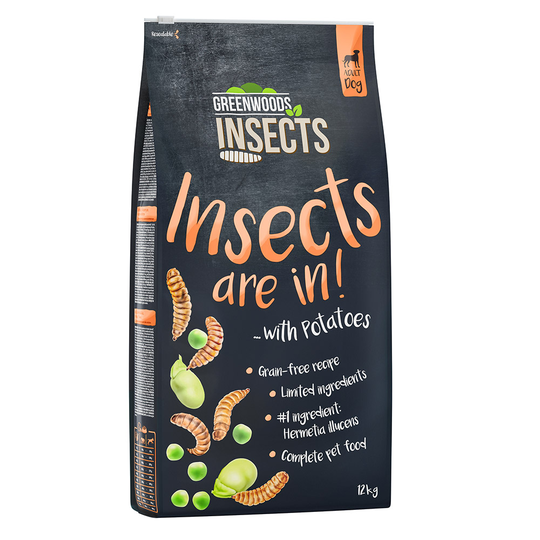 Greenwoods Insects & Potatoes, Peas, Fava Beans 12 kg