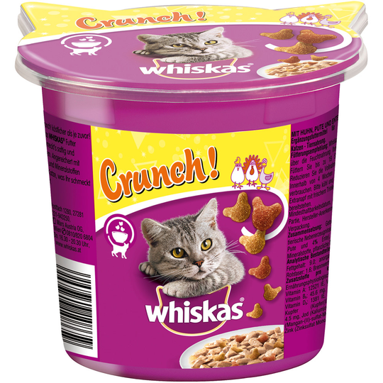 Whiskas Crunch med kyckling, kalkon & anka - 5 x 100 g