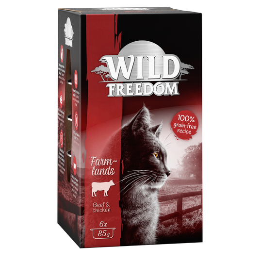 Kanonpris! Wild Freedom Adult i portionsform 24 x 85 g - Farmlands - Beef & Chicken