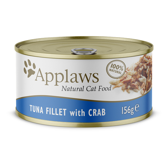 Ekonomipack: Applaws kattmat i buljong 24 x 156 g - Tonfisk & krabba