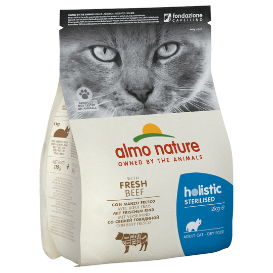 Ekonomipack: 2 x 2 kg / 4 x 2 kg / 2 x 12 kg Almo Nature Holistic Sterilised Beef & Rice (2 x 2 kg)