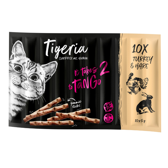 Tigeria Sticks 10 x 5 g - Kalkon & hare