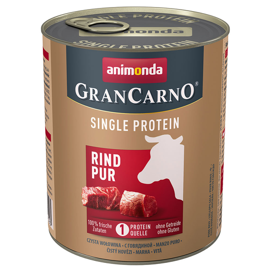 Animonda GranCarno Adult Single Protein 24 x 800 g - Nötkött Pur