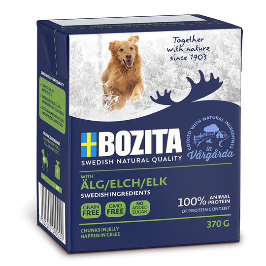 Bozita Chunks in Jelly 6 x 370 g - Älg
