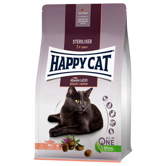 Happy Cat Sterilised Adult Atlantic Salmon - Ekonomipack: 2 x 10 kg