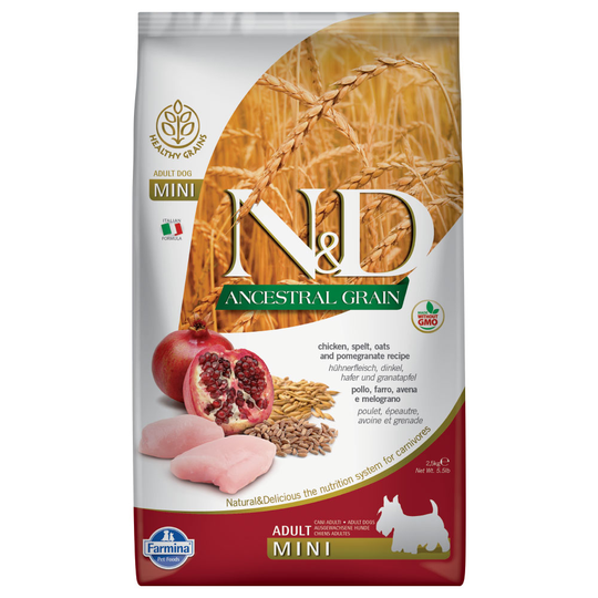 Farmina N&D Low Grain Puppy Mini Chicken & Pomegranate - 7 kg