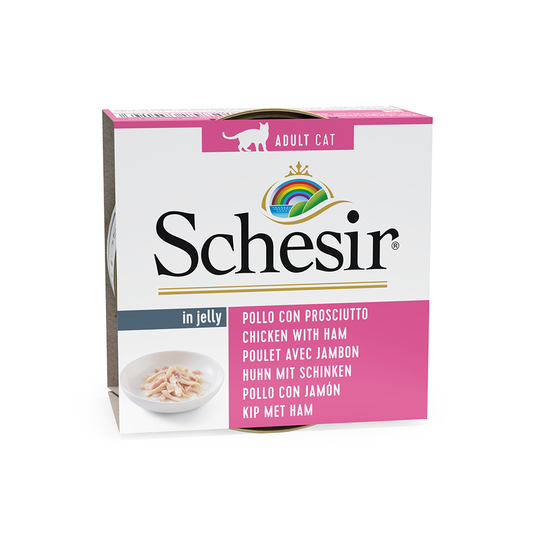 Schesir i gelé 6 x 85 g Kycklingfilé & skinka